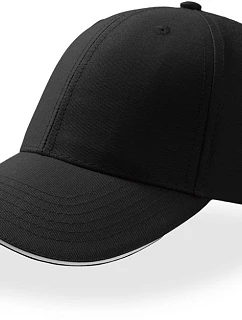 Atlantis Headwear Sport Sandwich 6-panelová bejzbalová čiapka „Sport Sandwich“ 33.0504 čierna/biela