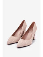 Eleganckie Czółenka Na Słupku W Różowe Vinceza 62223 Beżowe Eleganckie Czółenka Na Słupku W Różowe Vinceza 62223 Beżowe