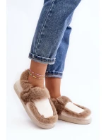 Damskie Kapcie Z Futerkiem Beżowe Sailey