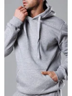 Svetlosivá pánska mikina s kapucňou (68B2009-2) Svetlosivá pánska mikina s kapucňou (68B2009-2)