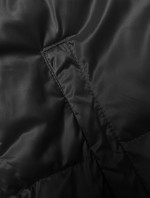 Krátka čierna dámska bunda s odnímateľnou kapucňou S'West (B8228-1)
