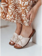 Dámske žabky s mašľou KISSBOW beige FashionStreet ZY0754