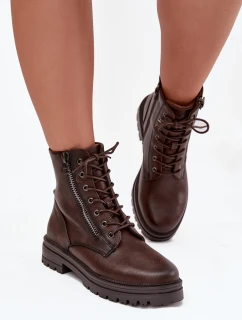 Dámské Workery Zateplené Čokoládové Ivonelle