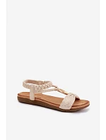 Dámske sandále Flat Gold Artiker 58C0628