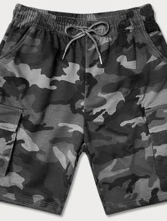 Pánske svetlosivé šortky moro (8K282-2)