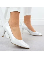 Dámske strieborné saténové lodičky Sergio Leone 1336