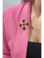 Brošňa Kvetina 2 červená