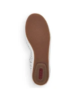 Pohodlná kožená poltopánka Rieker W RKR649 white
