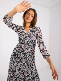 Šaty DHJ SK 10536A 1.80 čiernobielych