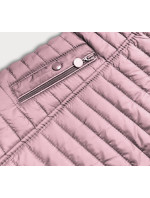 Ružová dámska bunda s bodkovanou podšívkou (SF8981)