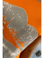 Blúzka s potlačou pier oranžová Blúzka s potlačou pier oranžová