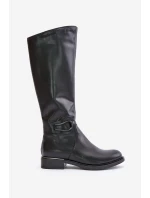 Zazoo 70140 Skórzane Kozaki Damskie Przed Kolano Ocieplane Czarne Zazoo 70140 Skórzane Kozaki Damskie Przed Kolano Ocieplane Czarne