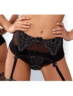 Podväzkový pás Hide me V-5312 čierno-strieborná - Axami