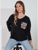 GLAMZONE dámska oversize blúzka s potlačou čierna FashionStreet RY2682 GLAMZONE dámska oversize blúzka s potlačou čierna FashionStreet RY2682