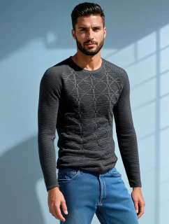 Pánsky antracitový sveter WX2305
