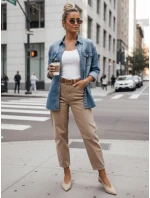 Dámska oversize džínsová košeľa DENIMOVA modrá FashionStreet DY0467 Dámska oversize džínsová košeľa DENIMOVA modrá FashionStreet DY0467