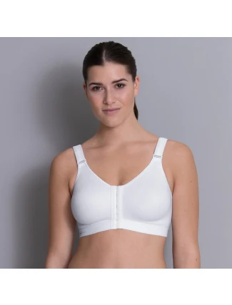 frontline otvorená športová podprsenka so zapínaním vpredu 5523 biela - Active
