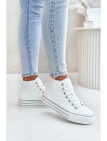 Ocieplane Trampki Damskie Na Platformie OO274A473 Białe