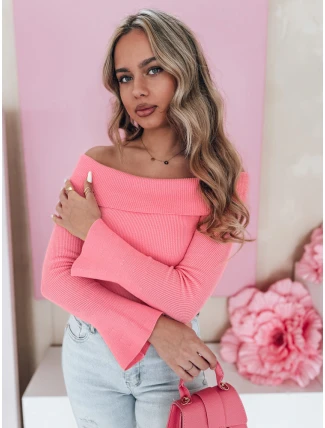 Dámska blúzka s odhalenými ramenami SHOWIT pink FashionStreet MY2429 Dámska blúzka s odhalenými ramenami SHOWIT pink FashionStreet MY2429
