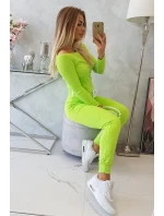 Súprava s dvojitým potrubím zelenej farby