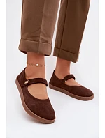 Semišové baleríny Barefoot so Zazoo remienkom 10206 Chocolate Semišové baleríny Barefoot so Zazoo remienkom 10206 Chocolate