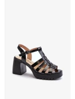 Sandále na podpätku model 211947 Vykročte štýlovo
