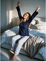 Pyžamo Luna 1310 s dlhými rukávmi a nohavicami, veľkosť M–XL, Z26 Pyžamo Luna 1310 s dlhými rukávmi a nohavicami, veľkosť M–XL, Z26