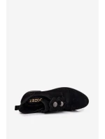 Semišové dámske čižmy s ozdobnými kvetmi Zazoo 3080 Black Semišové dámske čižmy s ozdobnými kvetmi Zazoo 3080 Black