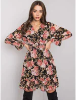 Šaty DHJ SK 12220 2.14P čierna a ružová