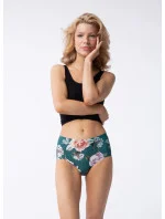 Dámske nohavičky Tea Rose Simple Brasil Maxi Green so vzorom - Julimex