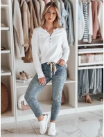 Dámske džínsové nohavice slim fit s opaskom FLORAJIN blue FashionStreet UY2463 Dámske džínsové nohavice slim fit s opaskom FLORAJIN blue FashionStreet UY2463