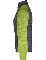 Daiber JN 741 Dámska pletená hybridná bunda 02.0741 kiwi melange/antracitová melange