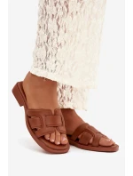 Dámské pantofle na plochém podpatku Camel Lorania