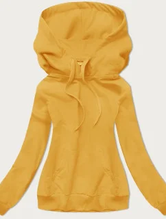 Dámska tenká žltá mikina s klokankou (W06-117)