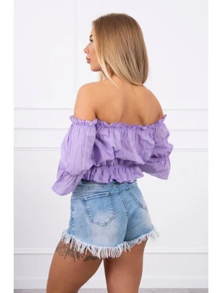 Španielska blúzka vo fialovej farbe