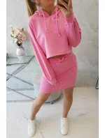 Súprava blúzky so sukňou svetlo ružová