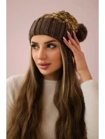 Milano fleecová čiapka K203 yellow melange+brown Milano fleecová čiapka K203 yellow melange+brown