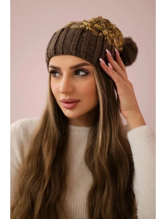 Milano fleecová čiapka K203 yellow melange+brown Milano fleecová čiapka K203 yellow melange+brown