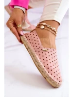 Damskie Espadryle W Groszki Big Star JJ274869 Różowe