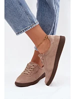 Dámske semišové kožené tenisky Vinceza 79635 beige Dámske semišové kožené tenisky Vinceza 79635 beige