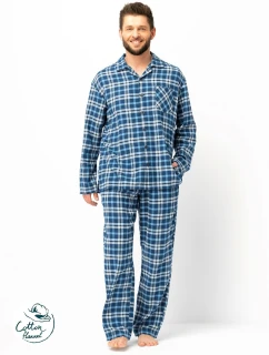 Pánske pyžamo Key MNS 492 B25 dĺžka/r M-2XL so zipsom