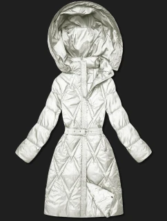 Prešívaný prechodný kabát Goodlookin ecru s kapucňou (Y3-9215-12)