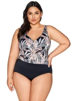 Dámske jednodielne plavky 61 black plus - AVA