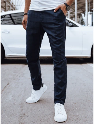 Pánske ležérne tmavomodré nohavice FashionStreet UX4381