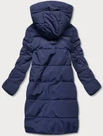 Dlhšia dámska zimná bunda s vysokým stojačikom tmavomodrá (j9-067) Dlhšia dámska zimná bunda s vysokým stojačikom tmavomodrá (j9-067)