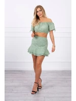 Tmavo mätová vyšívaná sada Tmavo mätová vyšívaná sada