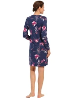 Dámska nočná košeľa 10232-100-2 tm. modrá so vzorom - Pastunette Dámska nočná košeľa 10232-100-2 tm. modrá so vzorom - Pastunette