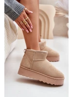 Dámske snehové topánky na platforme 20216-F Light beige - Xamella Dámske snehové topánky na platforme 20216-F Light beige - Xamella