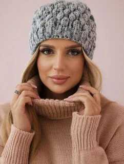 Čiapka K156 sivá + fialová