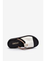 Zazoo Kožené dámske žabky 2659/005 Silver Zazoo Kožené dámske žabky 2659/005 Silver